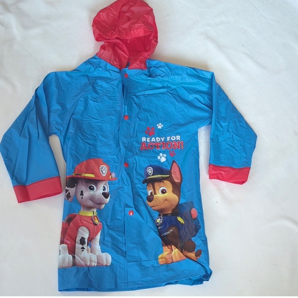 Kids Blue and Red Paw Patrol Raincoat